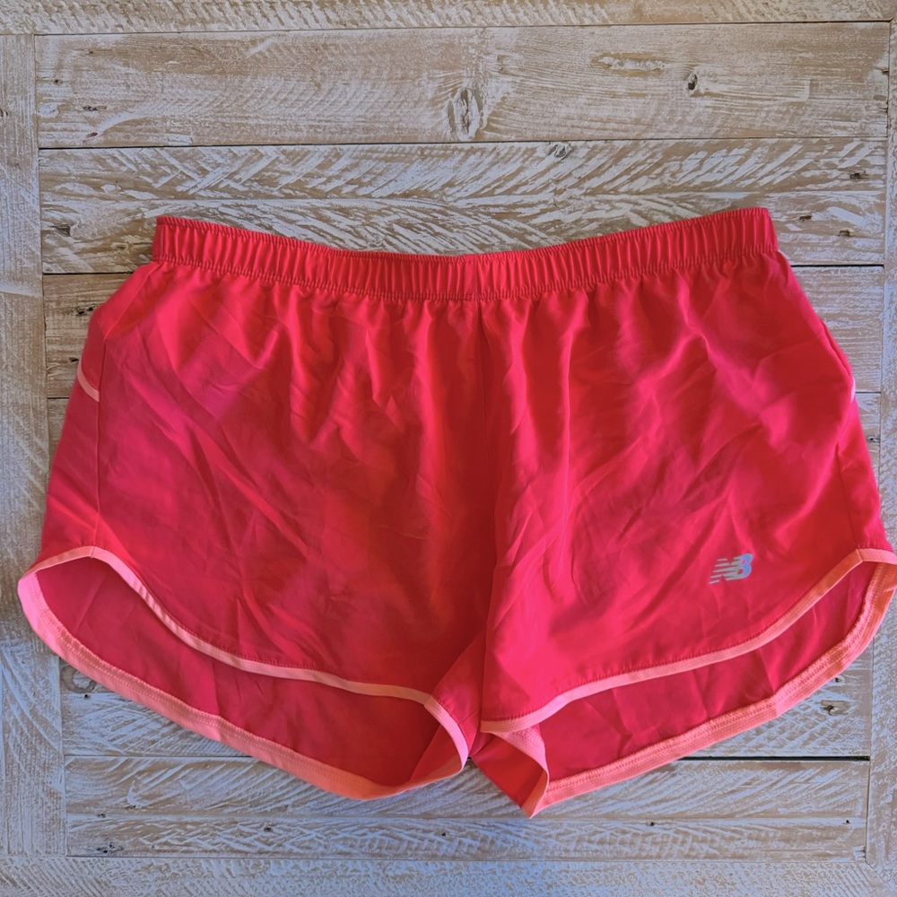 🏃🏼‍♀️New Balance Running Shorts Lined Vibrant Orange Red Color🏃🏼‍♀️ ~medium NWOT